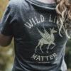 T-Shirt femme Bio - Wild Lives - Gris ardoise chiné - Petit Bivouac