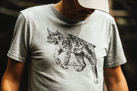 T-shirt homme Bio - Lynx - Gris rocher chiné - Petit Bivouac