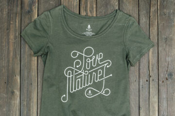 T-shirt Femme coton bio - Love Nature - Vert mousse - Petit Bivouac