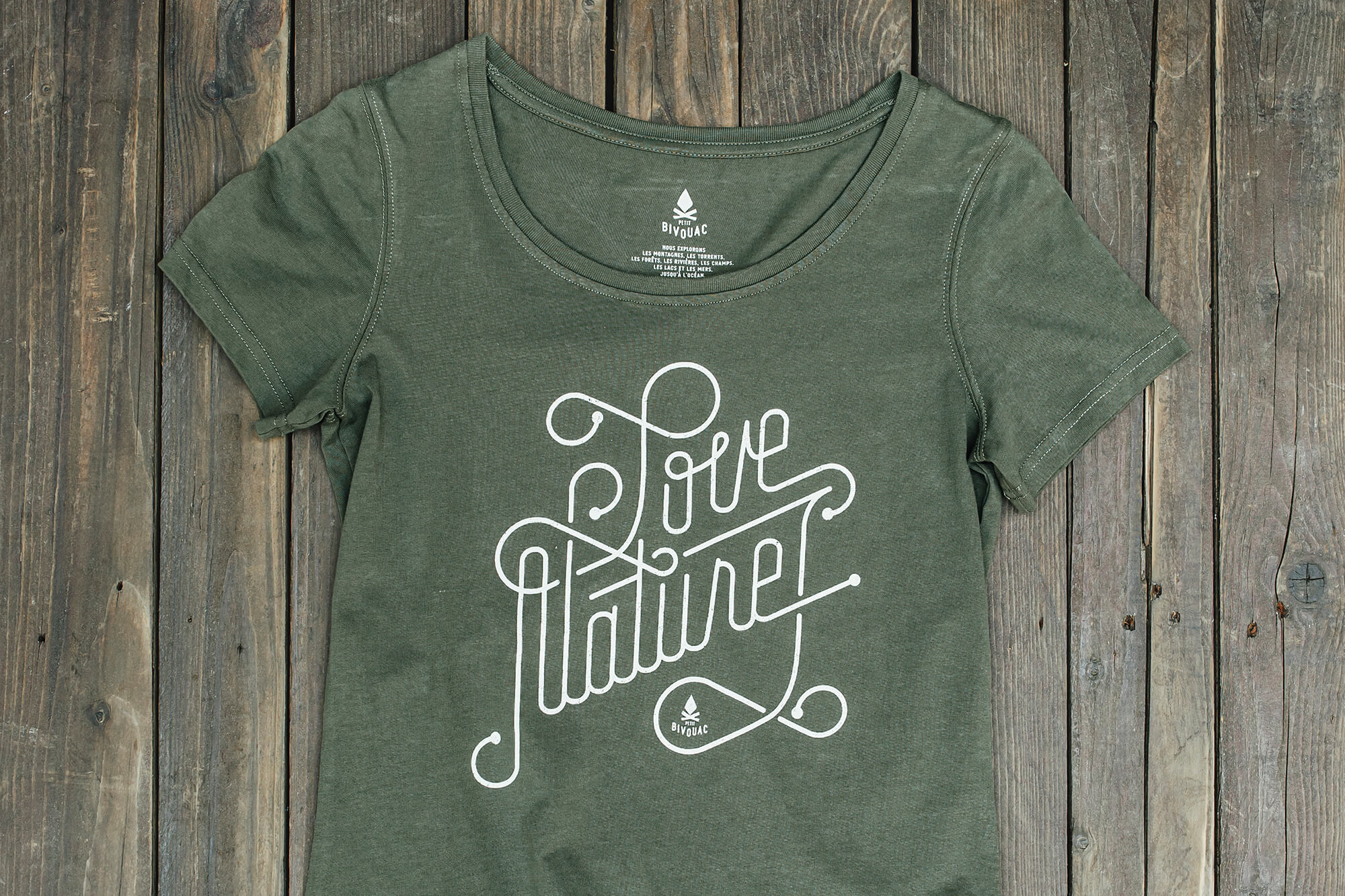 T-shirt bio Femme - Love Nature - Petit Bivouac